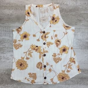 Maurices Floral Sleeveless Blouse Size XXL